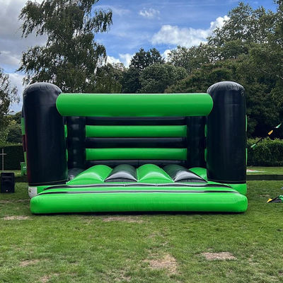 Blower Incluido Trampolín Inflables para Niños Castillo Alquiler de Fiestas Gigante y Verde