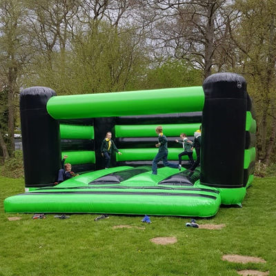Blower Incluido Trampolín Inflables para Niños Castillo Alquiler de Fiestas Gigante y Verde
