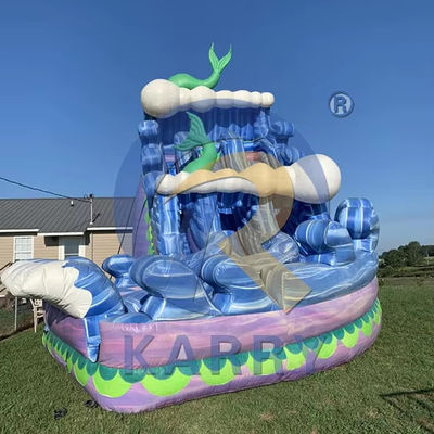 Gran tamaño para adultos y niños toboganes inflables con piscina