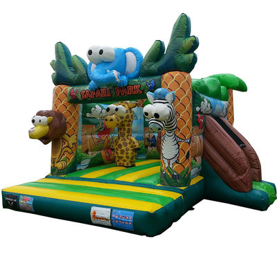 Logotipo personalizado Impreso Mini Comercial de PVC Safari Inflable Casa de Salvadores para Niños