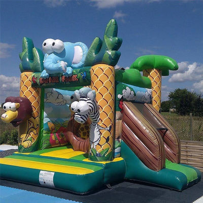 Logotipo personalizado Impreso Mini Comercial de PVC Safari Inflable Casa de Salvadores para Niños