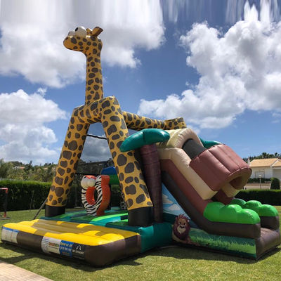 Logotipo personalizado Impreso Mini Comercial de PVC Safari Inflable Casa de Salvadores para Niños