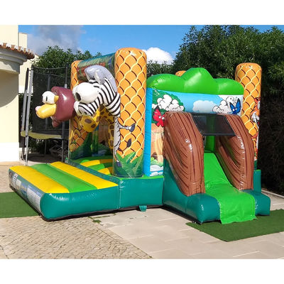 Logotipo personalizado Impreso Mini Comercial de PVC Safari Inflable Casa de Salvadores para Niños