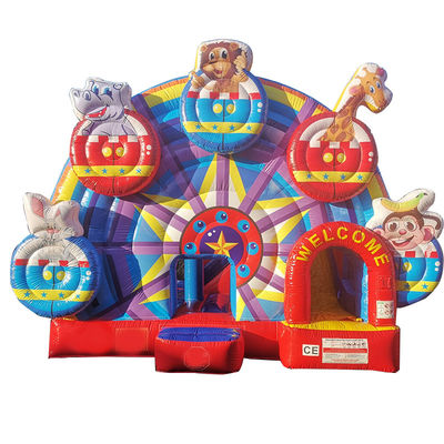 KRC Red Animal Ferris Wheel Casa de rebote inflable para saltar