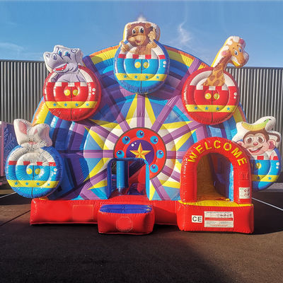 KRC Red Animal Ferris Wheel Casa de rebote inflable para saltar