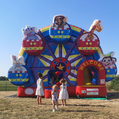 KRC Red Animal Ferris Wheel Casa de rebote inflable para saltar