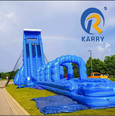 Características personalizadas tobogán de agua inflable para adultos con piscina casa de rebote PVC sostenible