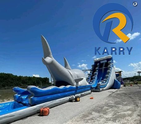 Características personalizadas tobogán de agua inflable para adultos con piscina casa de rebote PVC sostenible