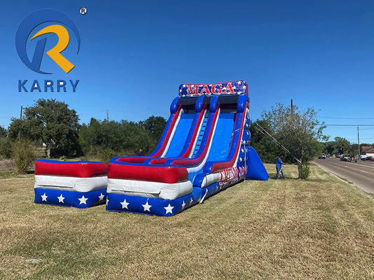 Deslizador de agua inflable de lonas de PVC para adultos y niños Logotipo / patrón personalizado