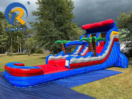 Deslizador de agua inflable de lonas de PVC para adultos y niños Logotipo / patrón personalizado