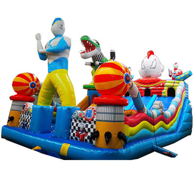 Unisex inflables para niños Fun City Dino tema de casa de salto tobogán para eventos de fiesta