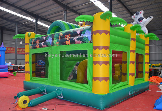 Wild Jungle Safari Inflable Castillo de Salto Casa de rebote de color personalizado con tobogán