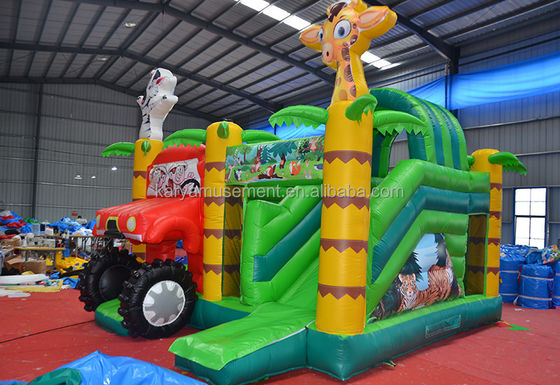 Wild Jungle Safari Inflable Castillo de Salto Casa de rebote de color personalizado con tobogán