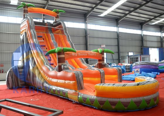 Promoción de eventos comerciales Esquí de agua inflable de palma naranja con piscina y más