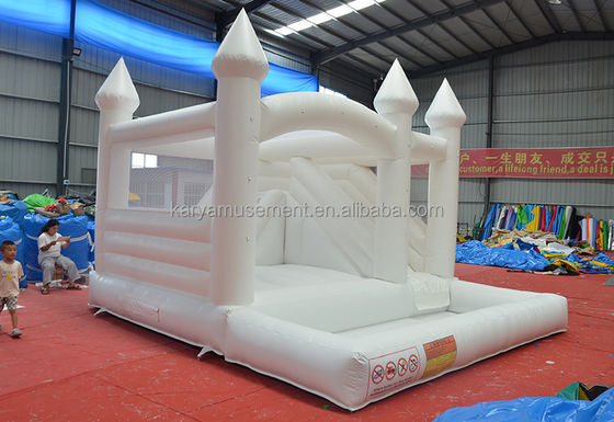 Recientemente hecho Moonwalk Trampolín de bodas Comercial White Bouncy Castle para eventos de fiesta