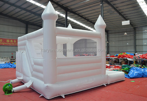 Recientemente hecho Moonwalk Trampolín de bodas Comercial White Bouncy Castle para eventos de fiesta