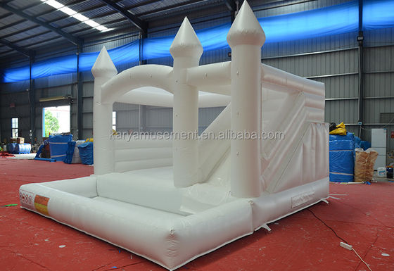 Recientemente hecho Moonwalk Trampolín de bodas Comercial White Bouncy Castle para eventos de fiesta
