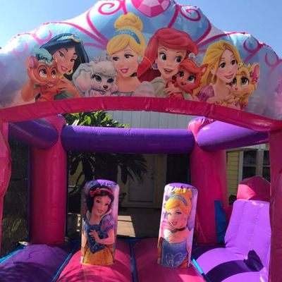 Fantasy Fairytale Princess Castillo Casa de salto tamaño personalizado para alquiler comercial
