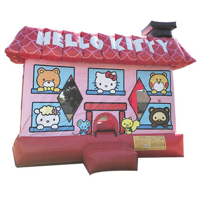 14 años de popular Red Hello Kit-ty Inflatable Trampolín del castillo con equipos de reparación