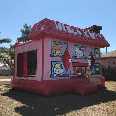 14 años de popular Red Hello Kit-ty Inflatable Trampolín del castillo con equipos de reparación