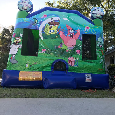 Casa de salto con tema de dibujos animados PVC Trampolín inflable Castillo para niños CE/EN71/EN14960