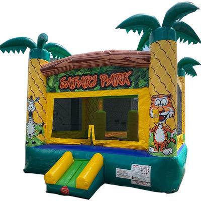 Alquiler de fiestas Parque de safari Temática de PVC Casa de rebote inflable para clientes unisex
