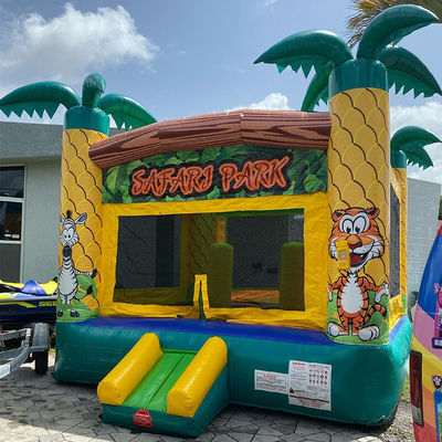 Alquiler de fiestas Parque de safari Temática de PVC Casa de rebote inflable para clientes unisex