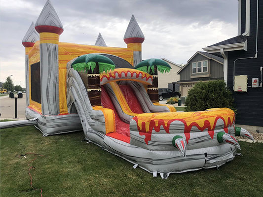 CE/EN71/EN14960 Combo de toboganes de castillo de salto inflable certificado para eventos de fiesta