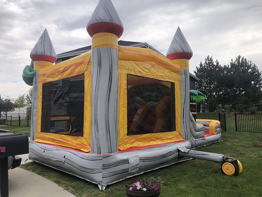 CE/EN71/EN14960 Combo de toboganes de castillo de salto inflable certificado para eventos de fiesta