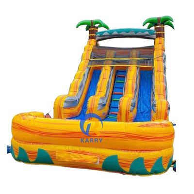 Artículo de color personalizado Deslizador inflables con piscina Deslizador de agua de grado comercial