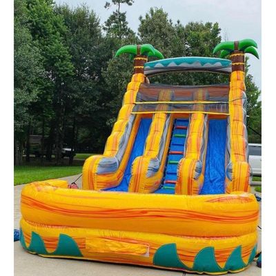 Artículo de color personalizado Deslizador inflables con piscina Deslizador de agua de grado comercial