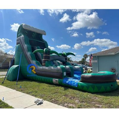 Artículo de color personalizado Deslizador inflables con piscina Deslizador de agua de grado comercial