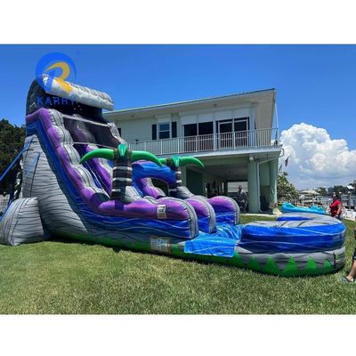 Artículo de color personalizado Deslizador inflables con piscina Deslizador de agua de grado comercial