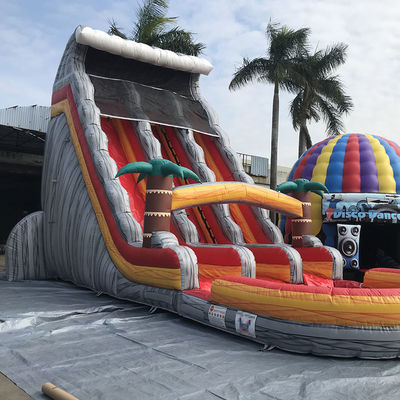 Doble carril Salto aéreo deslizamiento seco Diseño inflables de colores para el parque Tamaños opcionales