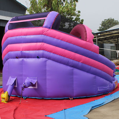 Unisex Residencial Inflatable Cartoon LOL Slide de agua húmeda/seca con piscina y castillo