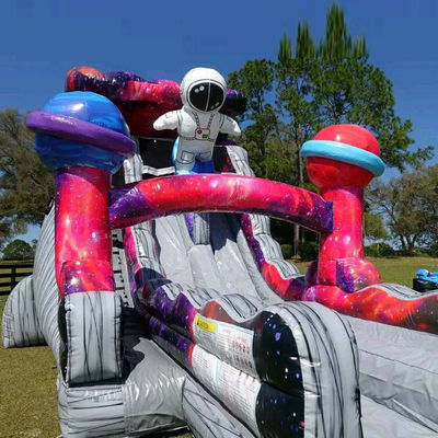 Explorar el planeta juguete inflable astronauta toboganes de agua inflable con piscina de agua