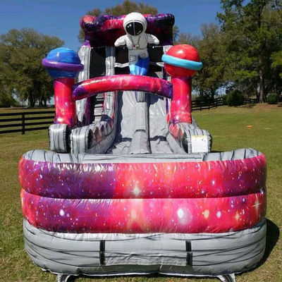 Explorar el planeta juguete inflable astronauta toboganes de agua inflable con piscina de agua