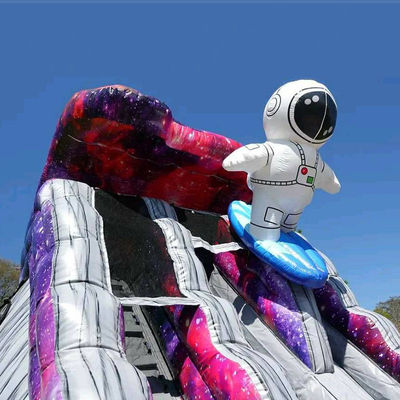 Explorar el planeta juguete inflable astronauta toboganes de agua inflable con piscina de agua