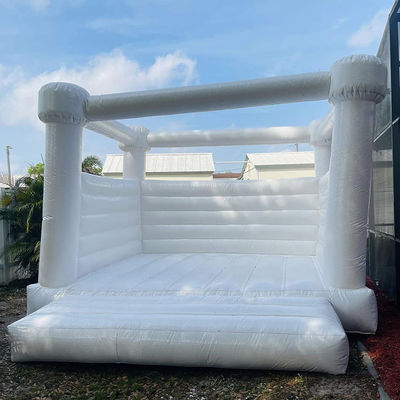 Tamaño personalizado White Moonwalk Retrovisores inflables para PVC Castillo de rebotes en color pastel