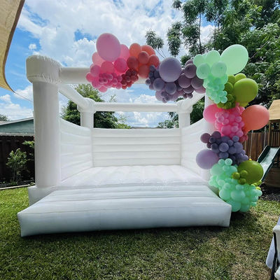 Tamaño personalizado White Moonwalk Retrovisores inflables para PVC Castillo de rebotes en color pastel