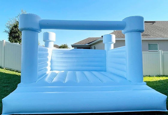Tamaño personalizado White Moonwalk Retrovisores inflables para PVC Castillo de rebotes en color pastel