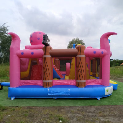 Castillo Pulpo Barco pirata inflable Ciudad divertida Castillos saltadores con salto de seguridad