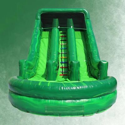 Accesorios de soplador incluidos encanto magia verde izquierda y derecha doble tobogán con piscina
