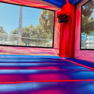 Logotipo del cliente Cama de niño de PVC Estrella azul Casa de salto inflable Castillo de salto en alquiler