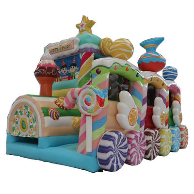 Castillo de salto inflable de PVC comercial de color personalizado para caramelo en alquiler de fiestas