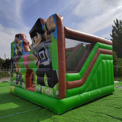 CE EN14960 Certificado Combo Inflatable Slide de Castillo para alquiler de fiestas Tema Minecraft