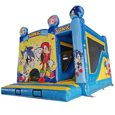 Trampolín comercial para niños pequeños Castillo inflable de PVC con tobogán seco y tobogán de escalada