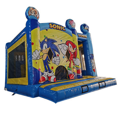 Trampolín comercial para niños pequeños Castillo inflable de PVC con tobogán seco y tobogán de escalada