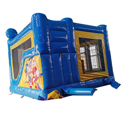Trampolín comercial para niños pequeños Castillo inflable de PVC con tobogán seco y tobogán de escalada