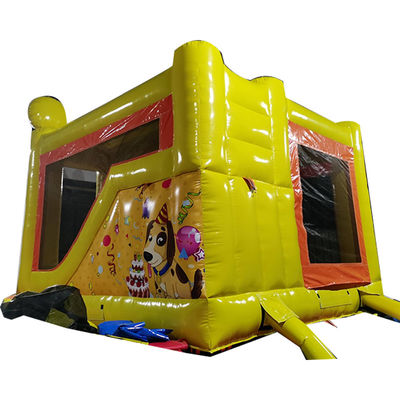 Eleva tu cama de bebé fiesta de cumpleaños con tema de cachorro lindo Casa del castillo inflable